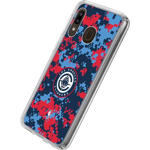 NBA LA Clippers Digi Camo Galaxy A20 Clear Case